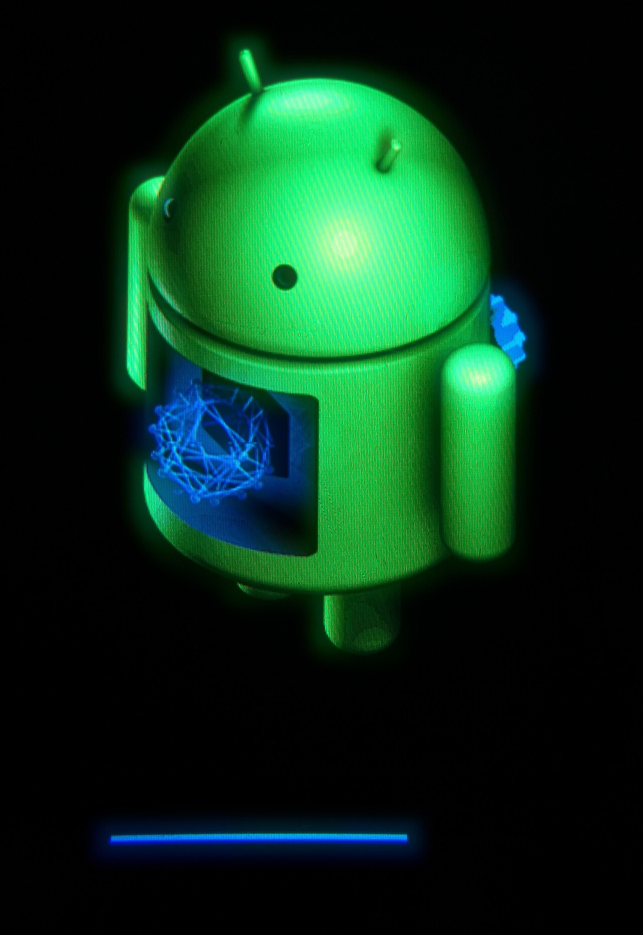 Layar pembaruan sistem Android